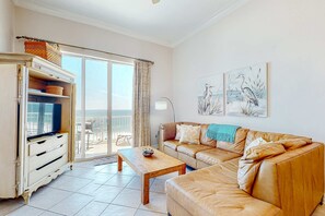TV, DVD player, offices - Open condo, on-site pool & hot tub, gulf-front balcony, on the beach (Perdido Key)