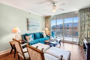 TV, DVD player, offices - Beach-Chic Condo On Okaloosa Island Steps To Beach Lazy River (Fort Walton Beach)