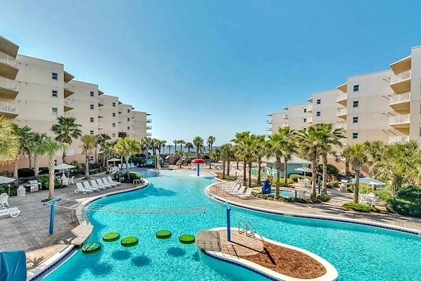 Pool - 6th Floor Condo On Okaloosa Island Waterfall, Lazy River (Fort Walton Beach)