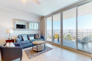 TV, DVD player, offices - 6th Floor Condo On Okaloosa Island Waterfall, Lazy River (Fort Walton Beach)