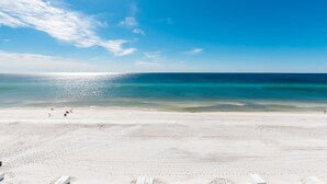 A beach with a clear sky and calm sea. - 6th Floor Cozy, 'At Home' Condo At Waterscape Steps To Beach Lazy River (Fort Walton Beach)