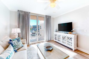 TV, DVD player, offices - Spacious, Coastal Condo On Okaloosa Island Waterfall, Lazy River (Fort Walton Beach)