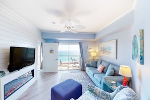 TV - Westwinds water view condo with heated pool, balcony, gym, TV, & full kitchen (Miramar Beach)
