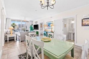 Dining - 2nd Floor Picture-Perfect Condo On Okaloosa Island Waterfall, Lazy River (Fort Walton Beach)