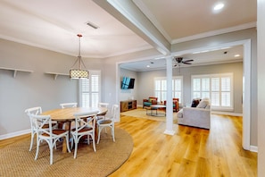 Interior - Two-story getaway with an indoor pool, patio, washer/dryer, & central AC (Panama City Beach)
