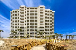 Exterior - Oceanfront getaway with views, large balcony, W/D, pool & hot tub (Panama City Beach)