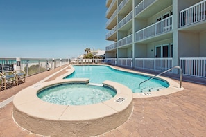 Pool - Beachfront, seafoam sanctuary with furnished balcony, pools, & gym (Panama City Beach)