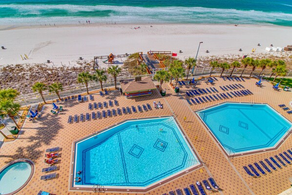 Pool - Summit Unit 325 | Ocean-view condo with a pool - snowbird-friendly (Panama City Beach)