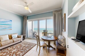 TV, offices - Inviting Gulf-front condo In Perdido Key with waterfront pool/hot tub and oceanfront balcony (Perdido Key)