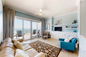 TV, offices - Inviting Gulf-front condo In Perdido Key with waterfront pool/hot tub and oceanfront balcony (Perdido Key)