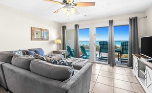 TV, DVD player, offices - Oceanfront Condo w/ AC, WiFi, Shared Pool, & Seasonal Beach Service Rentals (Destin)