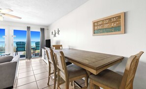 Dining - Oceanfront Condo w/ AC, WiFi, Shared Pool, & Seasonal Beach Service Rentals (Destin)