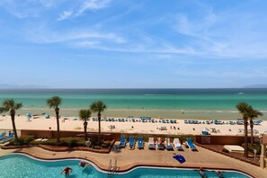 On the beach - Water-view beachfront condo with pool - steps to the beach (Panama City Beach)