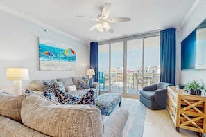 TV, DVD player, offices - Warm, Welcoming Condo On Okaloosa Island Steps To Beach Lazy River (Fort Walton Beach)