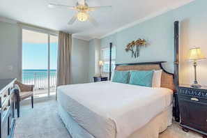 2 bedrooms, iron/ironing board, WiFi, bed sheets - Beach-Chic Condo On Okaloosa Island Waterfall, Lazy River (Fort Walton Beach)