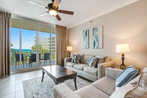 TV, DVD player, offices - 3rd Floor Picturesque Condo On Okaloosa Island Waterfall, Lazy River (Fort Walton Beach)