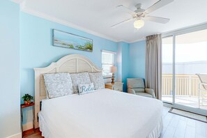 2 bedrooms, iron/ironing board, WiFi, bed sheets - 6th Floor Picture-Perfect Condo On Okaloosa Island Waterfall, Lazy River (Fort Walton Beach)