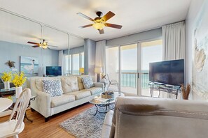 TV, DVD player, offices - Elegant & spacious condo with incredible Gulf-front views, two pools & gym (Panama City Beach)