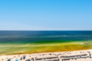 On the beach - Gulf-front getaway with water views, pools, hot tub, game room & gym (Panama City Beach)