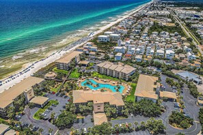Exterior - Oceanfront condo with balcony, lagoon pool, hot tub, & pickleball (Panama City,)