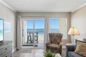 TV, DVD player, offices - Updated beachfront condo with beach setup - quick drive to entertainment (Fort Walton Beach)
