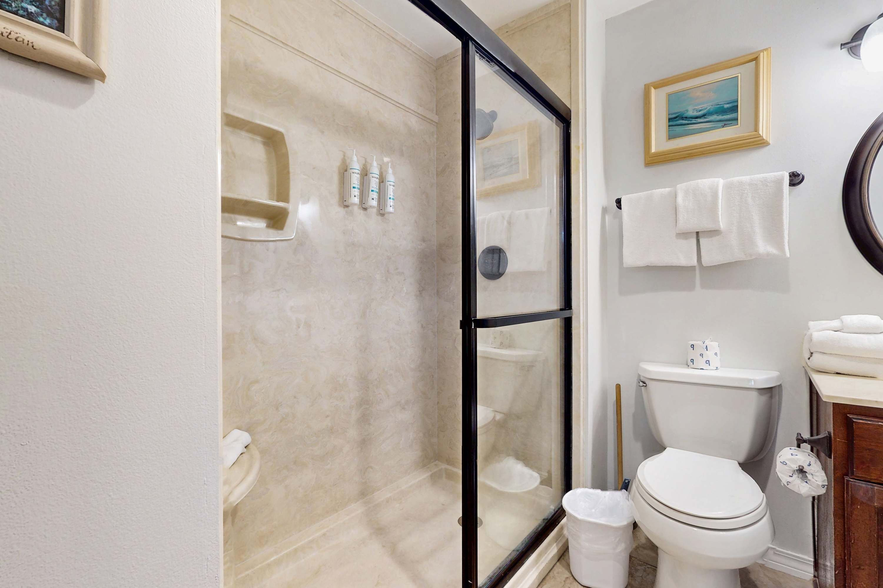 Shower, towels