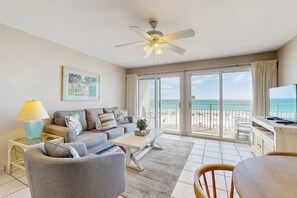 TV, DVD player, offices - 2nd Floor Gulf Front Condo, Complimentary Beach Equipment, Nearby Shops & Dining (Destin)