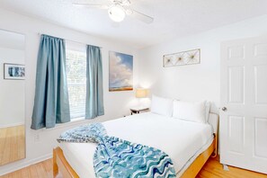 2 slaapkamers, een strijkplank/strijkijzer, wifi, beddengoed