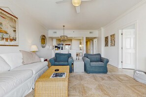 TV, DVD player, offices - Condo on the beach with tennis, pickleball, shuffleboard & balcony (Seacrest)