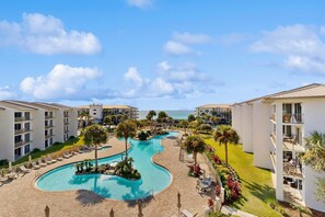 Pool - Condo on the beach with tennis, pickleball, shuffleboard & balcony (Seacrest)