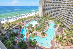 Pool - Beachfront condo with pool, hot tub, terrific beach views, & balcony (Panama City Beach)