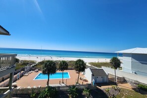 Pool - 2-story condo with Gulf views, on-site pool, balconies, & easy beach access (Panama City Beach)