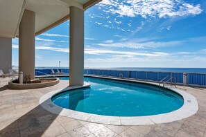 Pool - Nautical getaway just steps from the beach with pool & hot tub (Panama City Beach)