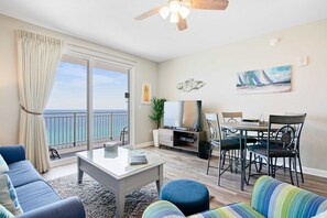 TV, offices - Sunny getaway at the beach with furnished balcony, pool & fitness room (Panama City Beach)