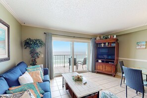 TV, DVD player, table football, offices - Oceanfront condo with beach access, pools & hot tubs (Panama City Beach)