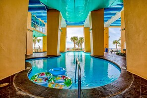 Pool - 2BR Gulf/beach-view with pool, hot tub, on-site dining, & private balcony (Panama City Beach)
