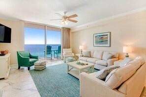 TV, offices - 12th-Floor, Beachfront Condo with Fast WiFi, Shared Pools, Hot Tub, Fitness Room (Panama City Beach)