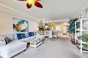 TV, offices - Remodeled family-friendly, beachfront condo w/ Gulf views, Pool & Hot tub (Panama City Beach)