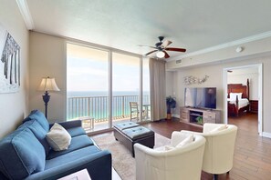 TV, offices - 21st Floor Oceanfront Condo with Shared Pool & Hot Tub, Ocean View (Panama City Beach)