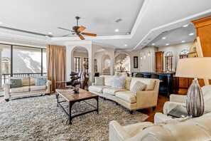 TV, offices - Spacious Beach Home with Pool & Balconies - Short Walk to Private Beach Access (Miramar Beach)