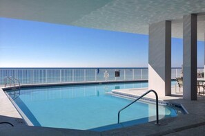 Pool - Inviting Gulf-front condo In Perdido Key with waterfront pool/hot tub and oceanfront balcony (Perdido Key)