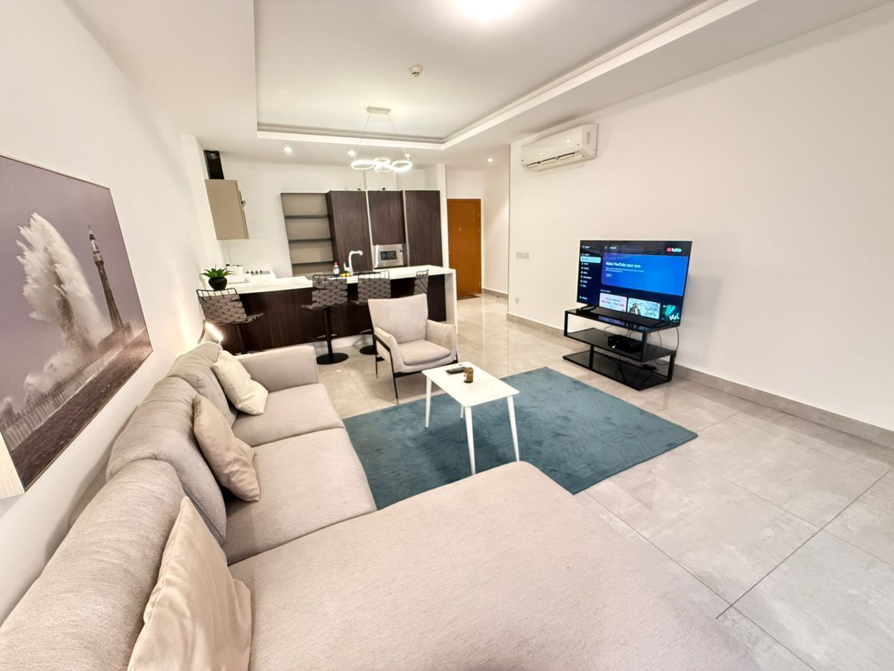 Apartamento superluxo, vista para a cidade | Área de estar