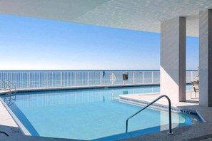 Pool - Inviting Gulf-front condo In Perdido Key with waterfront pool/hot tub and oceanfront balcony (Perdido Key)