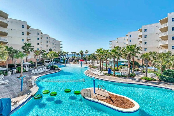 Pool - Condo At Waterscape, Incredible Gulf Views Playground, 2 Hot Tubs (Fort Walton Beach)