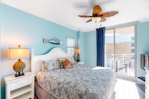 2 bedrooms, iron/ironing board, WiFi, bed sheets - Inviting, Coastal Condo On Okaloosa Island Waterfall, Lazy River (Fort Walton Beach)