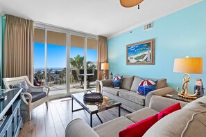 TV, DVD player, offices - Fifth Floor Condo with Gulf Views, Shared Pool and Hot Tub, and High-Speed WiFi (Fort Walton Beach)
