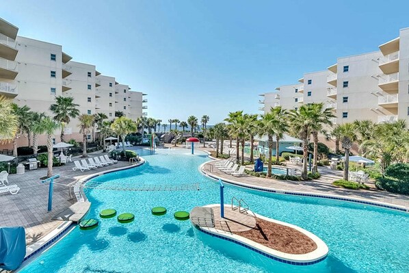 Pool - Fifth Floor Condo with Gulf Views, Shared Pool and Hot Tub, and High-Speed WiFi (Fort Walton Beach)