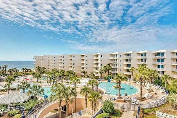 Pool - Spacious, Beachy Condo On Okaloosa Island w/ Playground and Two Hot Tubs Access (Fort Walton Beach)