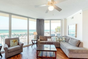 TV, DVD player, offices - Expansive Beachfront Condo at Waterscape w/ a Shared Pool, Hot Tub, & Lazy River (Fort Walton Beach)