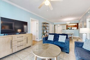 TV, DVD player, offices - 3rd Floor Bright, Welcoming Condo At Waterscape Waterfall, Lazy River (Fort Walton Beach)